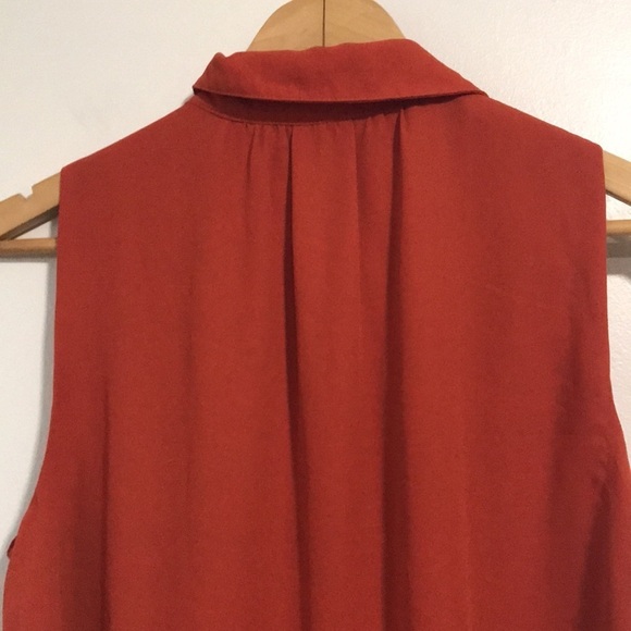 J.O.A. Rust sleeveless swing shift dress size Medium loose fit - Picture 5 of 9